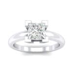 Cathedral Princess-Cut Solitaire Crystal Engagement Ring (0.65 CTW) Top Dynamic View