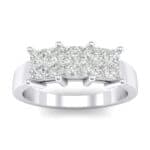 Invisible-Set Dozen Diamond Ring (0.72 CTW) Top Dynamic View