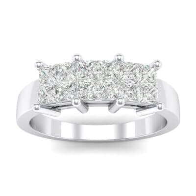 Invisible-Set Dozen Diamond Ring (0.72 CTW) Top Dynamic View