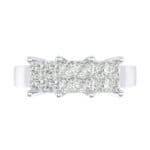 Invisible-Set Dozen Crystal Ring (0.96 CTW) Top Flat View
