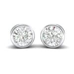 Bezel-Set Round Brilliant Crystal Stud Earrings (0 CTW) Perspective View