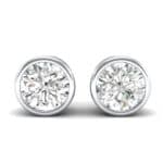 Bezel-Set Round Brilliant Diamond Stud Earrings (0.5 CTW) Side View