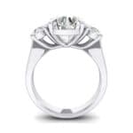Oval Three-Stone Trellis Crystal Ring (3.85 CTW) Side View