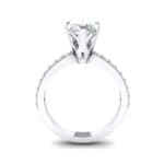Six-Prong Milgrain Pave Crystal Engagement Ring (0.66 CTW) Side View