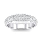Domed Three-Row Pave Crystal Ring (0 CTW) Top Dynamic View