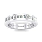 Channel-Set Baguette Crystal Eternity Ring (2.04 CTW) Top Dynamic View