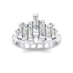 Staggered Bar-Set Crystal Ring (0 CTW) Top Dynamic View