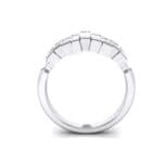 Staggered Bar-Set Crystal Ring (0 CTW) Side View