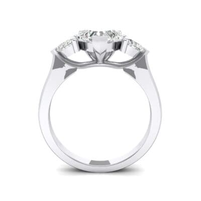 Heart Three-Stone Trellis Crystal Engagement Ring (1.13 CTW) Side View