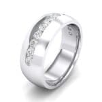 Domed Channel-Set Diamond Wedding Ring (1.04 CTW) Perspective View