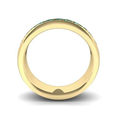 Domed Channel-Set Emerald Wedding Ring (1.17 CTW) Side View