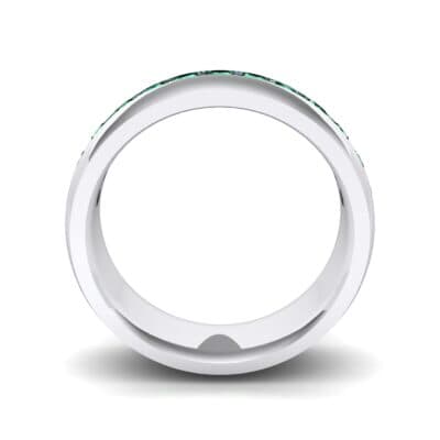 Domed Channel-Set Emerald Wedding Ring (1.17 CTW) Side View