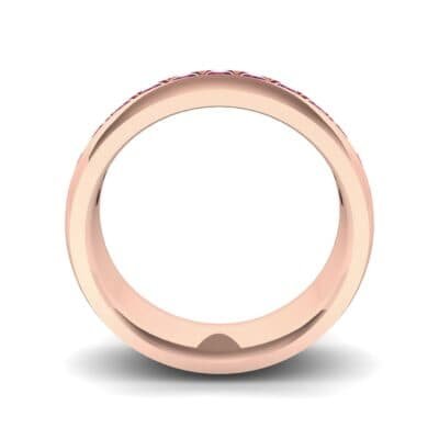 Domed Channel-Set Ruby Wedding Ring (1.17 CTW) Side View