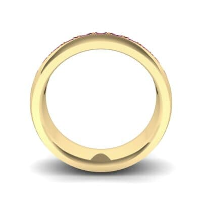 Domed Channel-Set Ruby Wedding Ring (1.17 CTW) Side View