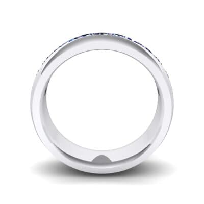 Domed Channel-Set Blue Sapphire Wedding Ring (1.17 CTW) Side View