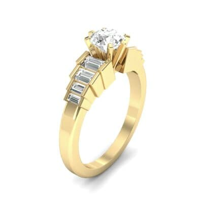 Stepped Shoulder Diamond Engagement Ring (0.67 CTW) Perspective View