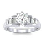 Stepped Shoulder Diamond Engagement Ring (0.67 CTW) Top Dynamic View