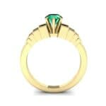 Stepped Shoulder Emerald Engagement Ring (0.67 CTW) Side View
