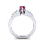 Stepped Shoulder Ruby Engagement Ring (0.67 CTW) Side View