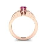Stepped Shoulder Ruby Engagement Ring (0.67 CTW) Side View