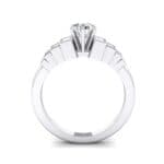 Stepped Shoulder Diamond Engagement Ring (0.67 CTW) Side View