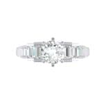 Stepped Shoulder Diamond Engagement Ring (0.67 CTW) Top Flat View