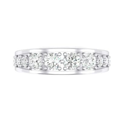 Round Brilliant Tapered Crystal Eternity Ring (1.98 CTW) Top Flat View