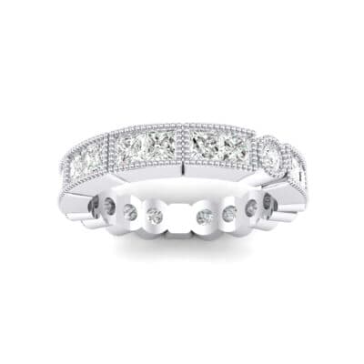 Lady Milgrain Bezel-Set Crystal Ring (1.5 CTW) Top Dynamic View