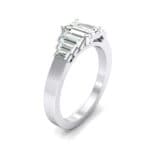 Stepped Baguette Crystal Engagement Ring (0.6 CTW) Perspective View