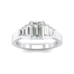 Stepped Baguette Crystal Engagement Ring (0.6 CTW) Top Dynamic View