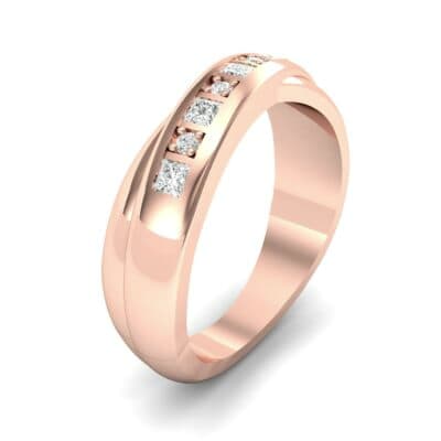 Overlapping Band Diamond Wedding Ring (0.34 CTW) Perspective View
