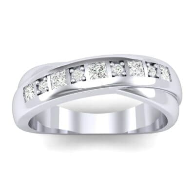 Overlapping Band Diamond Wedding Ring (0.34 CTW) Top Dynamic View