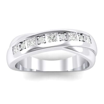 Overlapping Band Crystal Wedding Ring (0 CTW) Top Dynamic View