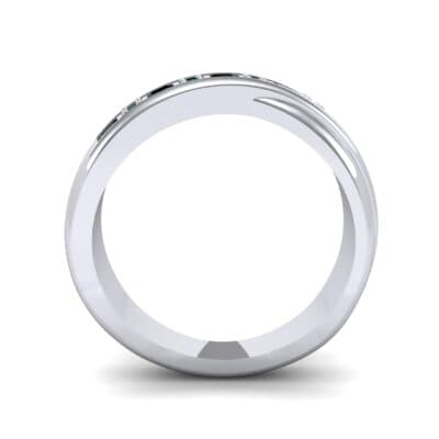 Overlapping Band Emerald Wedding Ring (0.46 CTW) Side View