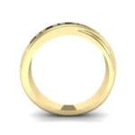 Overlapping Band Emerald Wedding Ring (0.46 CTW) Side View