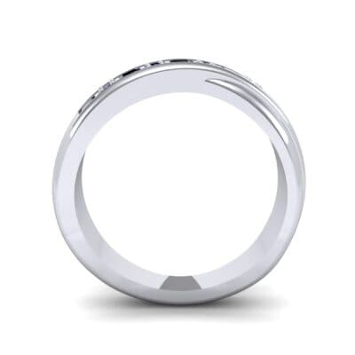 Overlapping Band Blue Sapphire Wedding Ring (0.46 CTW) Side View