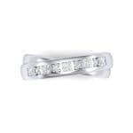Overlapping Band Diamond Wedding Ring (0.34 CTW) Top Flat View