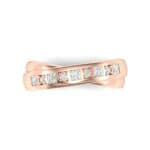Overlapping Band Diamond Wedding Ring (0.34 CTW) Top Flat View