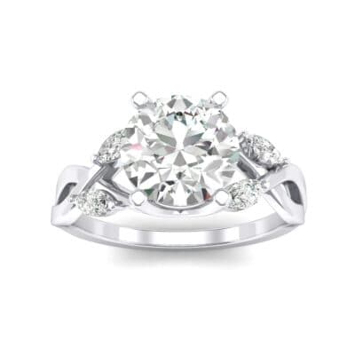 Twisting Vine Crystal Engagement Ring (2.04 CTW) Top Dynamic View