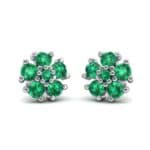 Petunia Emerald Earrings (0.43 CTW) Perspective View