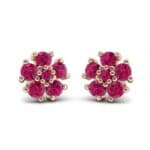Petunia Ruby Earrings (0.43 CTW) Perspective View