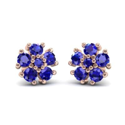 Petunia Blue Sapphire Earrings (0.43 CTW) Perspective View