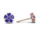 Petunia Blue Sapphire Earrings (0.43 CTW) Top Dynamic View