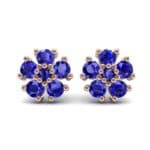 Petunia Blue Sapphire Earrings (0.43 CTW) Side View