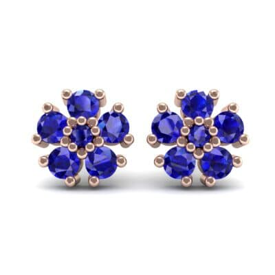 Petunia Blue Sapphire Earrings (0.43 CTW) Side View