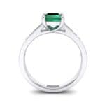 Emerald Cut Channel-Set Emerald Engagement Ring (0.72 CTW) Side View