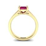 Emerald Cut Channel-Set Ruby Engagement Ring (0.72 CTW) Side View