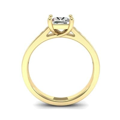 Emerald Cut Channel-Set Diamond Engagement Ring (0.72 CTW) Side View