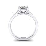 Emerald Cut Channel-Set Crystal Engagement Ring (0.72 CTW) Side View
