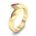 Asymmetrical Channel-Set Ruby Ring (0.24 CTW) Perspective View